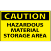 Machine Labels - Caution Hazardous Material Storage Area