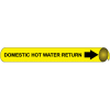 Precoiled and Strap-on Pipe Marker - Domestic Hot Water Return
