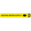 Precoiled and Strap-on Pipe Marker - Heating Water Supply