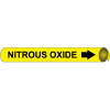 Precoiled and Strap-on Pipe Marker - Nitrous Oxide