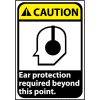Caution Sign 14x10 Aluminum - Ear Protection Required
