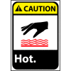 Caution Sign 14x10 Rigid Plastic - Hot