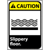 Caution Sign 14x10 Vinyl - Slippery Floor