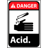 Danger Sign 14x10 Rigid Plastic - Acid