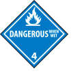 DOT Placard - Dangerous When Wet