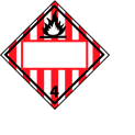 DOT Placard - Flammable Solid 4