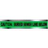 Detectable Underground Warning Tape - Caution Buried Sewer Line Below - 3&quot;W