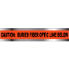 Detectable Underground Warning Tape - Caution Buried Fiber Optic Line - 3"W