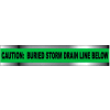 Detectable Underground Warning Tape - Caution Buried Storm Drain Below - 6"W
