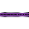 Detectable Underground Warning Tape - Caution Buried Reclaimed Water Line - 6"W