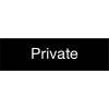 Engraved Sign - Private - Black