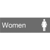 Engraved Sign - Women - Gray