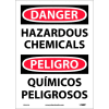 Bilingual Vinyl Sign - Danger Hazardous Chemicals
