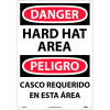 Bilingual Plastic Sign - Danger Hard Hat Area