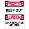 Bilingual Vinyl Sign - Danger Keep Out