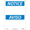 Bilingual Plastic Sign - Notice Blank