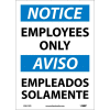 Bilingual Vinyl Sign - Notice Employees Only
