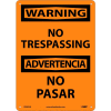 Bilingual Aluminum Sign - Warning No Trespassing