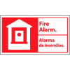 Bilingual Fire Sign - Fire Alarm Alarma De Incendios - Vinyl