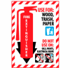 Fire Extinguisher Class Marker - Use For Wood, Trash, Paper - Vinyl