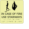 Glow Braille - In Case Of Fire Use Stairway