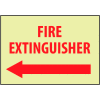 Glow Sign Vinyl - Fire Extinguisher Left Arrow