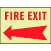 Glow Sign Rigid Plastic - Left Arrow
