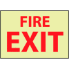 Glow Sign Rigid Plastic - Fire Exit