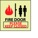 Glow Sign Vinyl - Fire Please Keep Closed