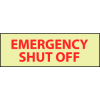 Glow Sign Vinyl - Emergency Shut Off
