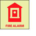 Glow Sign Rigid Plastic - Fire Alarm