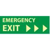 Glow Sign Rigid Plastic - Emergency Exit(Right Arrow)