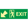 Glow Sign Rigid Plastic - 5X14(w/ Door And Left Arrow)