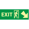 Glow Sign Rigid Plastic - 5X14(w/ Door And Right Down Arrow)