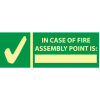Glow Sign Rigid Plastic - In Case Of Fire Assembly