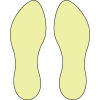 Glow Sign Vinyl - Left And Right Footprints - Pkg Qty 2