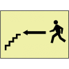Glow Sign Vinyl - Stairs Left Arrow Man