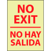 Glow Sign Rigid Plastic - No Exit/No Hay Salida Bilingual
