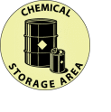 Glow Floor Sign - Chemical Storage Area