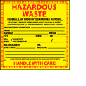Hazardous Waste Paper Labels - For Specific Chemical Identification, 500/Roll
