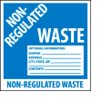 Hazardous Waste Vinyl Labels - Non-Regulated Waste