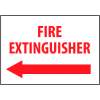 Fire Safety Sign - Fire Extinguisher with Left Arrow - Plastic