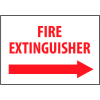 Fire Safety Sign - Fire Extinguisher with Right Arrow - Vinyl