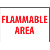Fire Safety Sign - Flammable Area - Vinyl