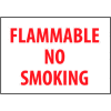 Fire Safety Sign - Flammable No Smoking - Vinyl