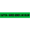 Non-Detectable Underground Warning Tape - Caution Buried Sewer Line Below - 3"W