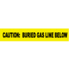 Non-Detectable Underground Warning Tape - Caution Buried Gas Line Below - 3"W