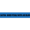 Non-Detectable Underground Warning Tape - Caution Buried Potable Water - 6"W