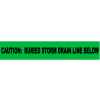 Non-Detectable Underground Warning Tape - Caution Buried Storm Drain Below - 6"W