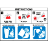 Pictorial Class with Usage Instructions for Fire Extinguisher